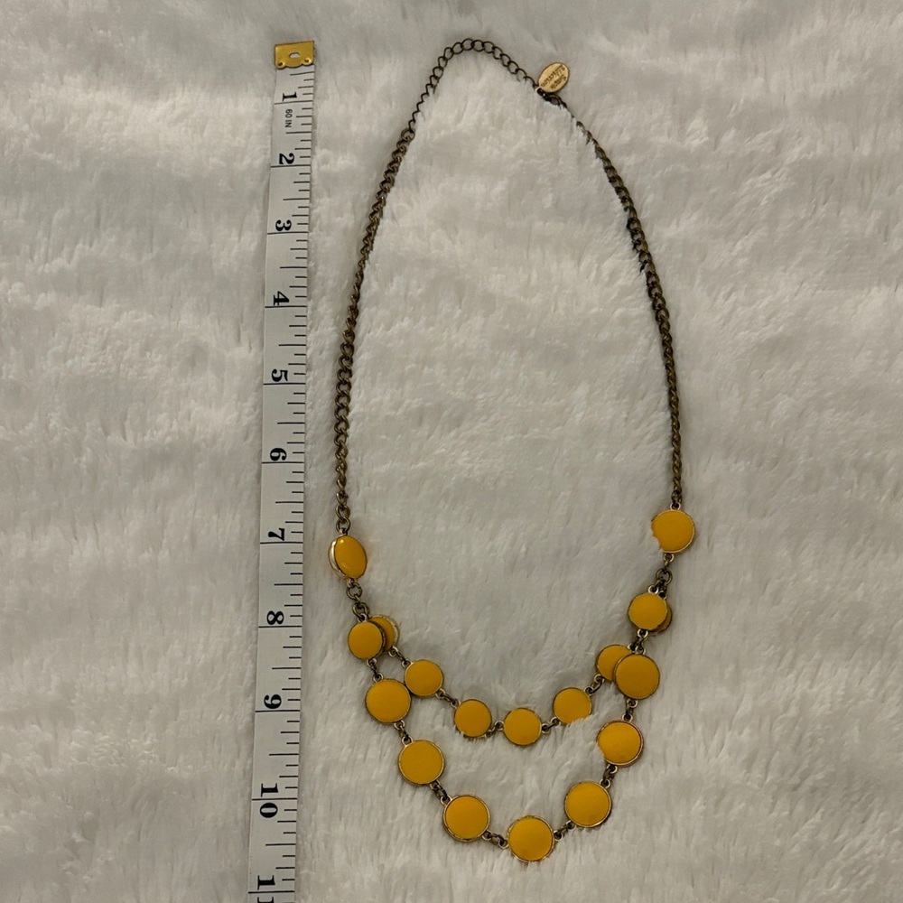 Vibrant Yellow Double-Layer Necklace - Picture 3 of 4